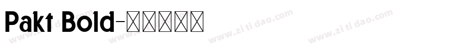 Pakt Bold字体转换